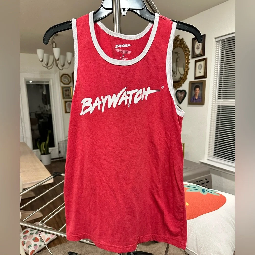 Men’s Baywatch Red Tank Top size small - Picture 1 of 3